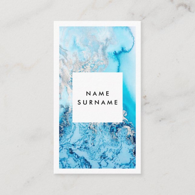 Tarjeta de visita vertical de la acuarela de la (Anverso)