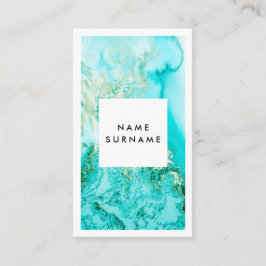 Tarjeta de visita vertical de la acuarela del oro