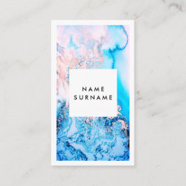 Tarjeta de visita vertical de la acuarela rosada