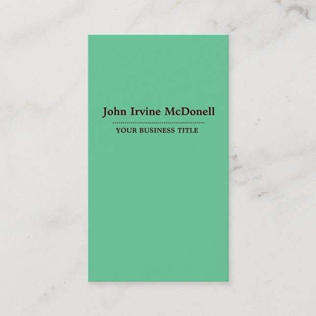 Tarjeta de visita vertical de la hierbabuena llana (Anverso)