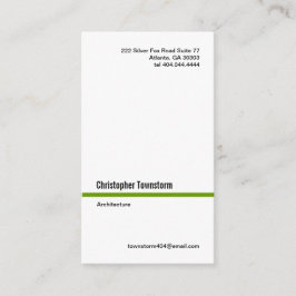 Tarjeta de visita vertical de la Línea Verde