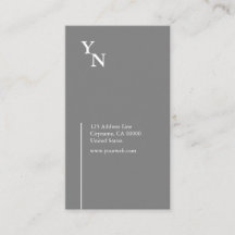 Tarjeta de visita vertical de la tipografía