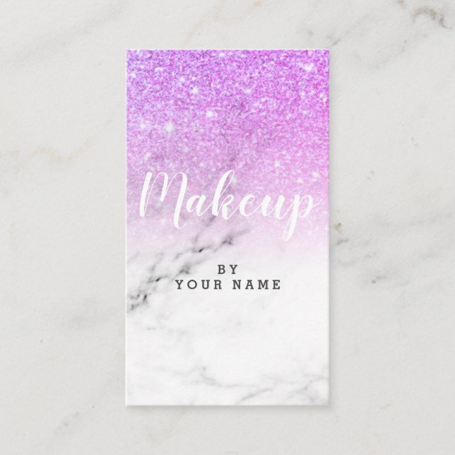 Tarjeta de visita vertical de mármol de moda de (Anverso)