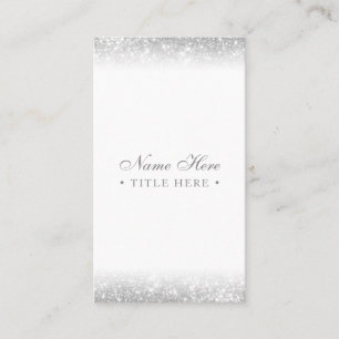 Tarjeta de visita vertical de plata de lujo