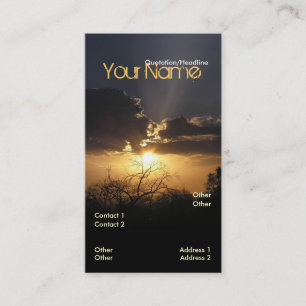 Tarjeta de visita vertical de Skys de la puesta