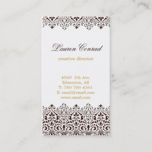 Tarjeta de visita vertical del art déco con el