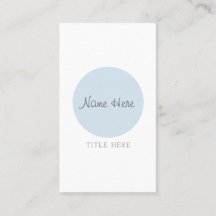 Tarjeta de visita vertical del círculo minimalista