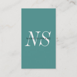 Tarjeta de visita vertical del monograma único