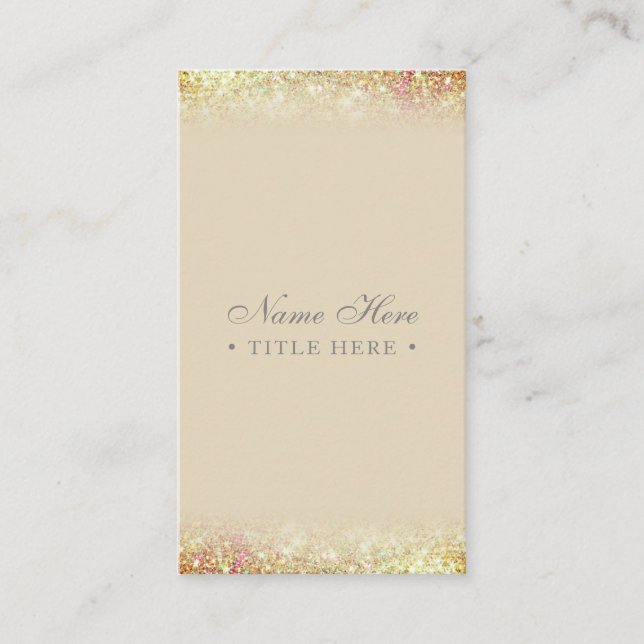 Tarjeta de visita vertical del oro de lujo (Anverso)