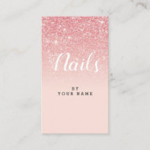 Tarjeta de visita vertical elegante de NailArtist