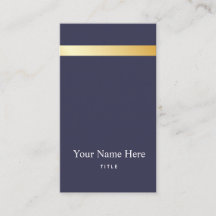 Tarjeta de visita vertical elegante rayada del oro