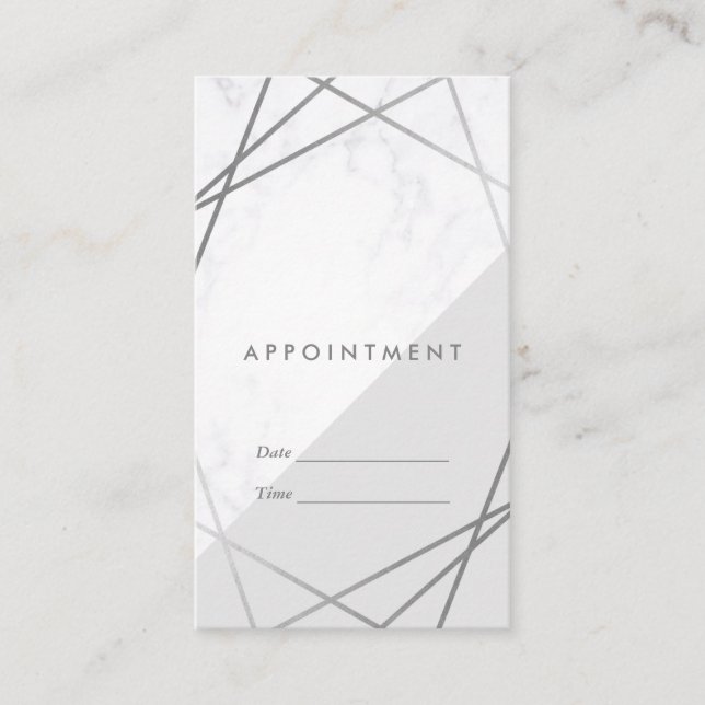 Tarjeta De Visita Vertical geométrica moderna de la cita de (Anverso)