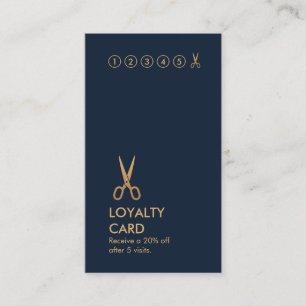 Tarjeta De Visita Vertical mínima LoyaltyCard del estilista de las