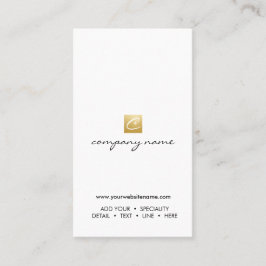 Tarjeta De Visita Vertical minimalista del oro de la caligrafía de