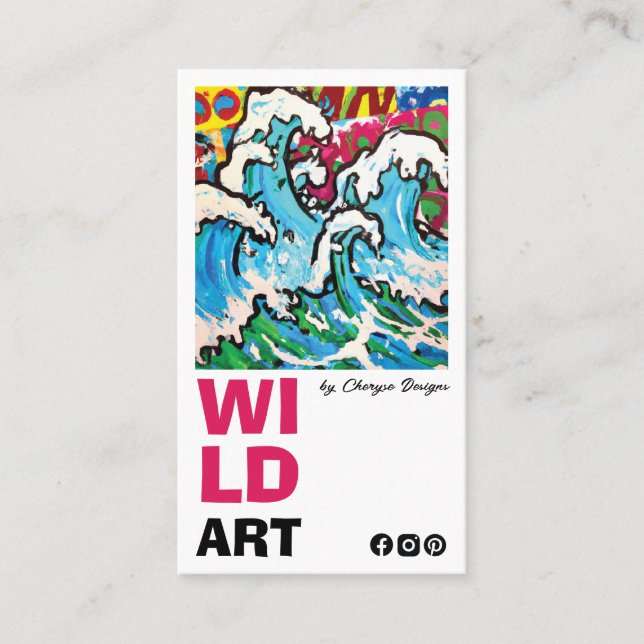 Tarjeta de visita vertical moderna (Anverso)