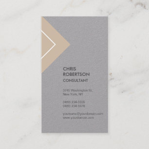 Tarjeta De Visita Vertical Premium Gris Minimalista Moderno 