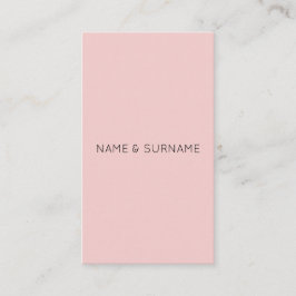 Tarjeta de visita vertical rosada moderna elegante