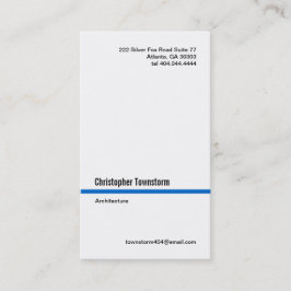Tarjeta de visita vertical simple de Blue Line