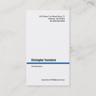 Tarjeta de visita vertical simple de Blue Line