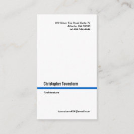 Tarjeta de visita vertical simple de Blue Line
