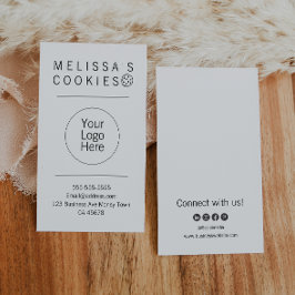 Tarjeta de visita vertical simple de panadería lis