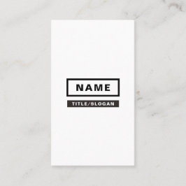 Tarjeta de visita vertical simple minimalista