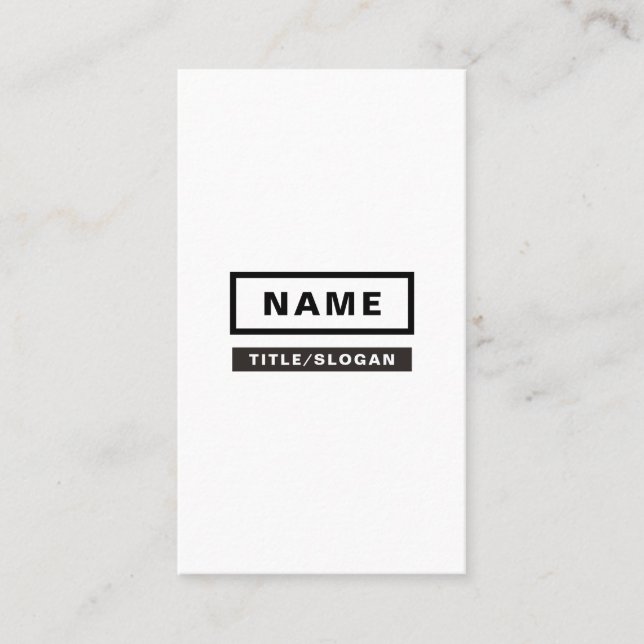 Tarjeta de visita vertical simple minimalista (Anverso)