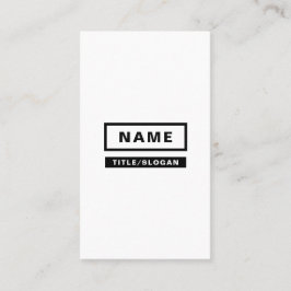 Tarjeta de visita vertical simple minimalista