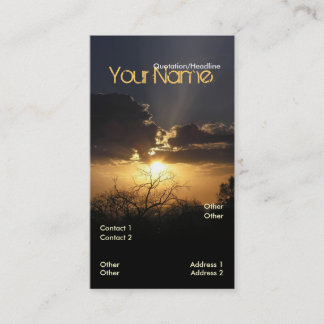 Tarjeta de visita vertical Sunset Skys