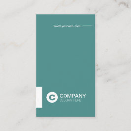 Tarjeta de visita vertical verde azulada del error