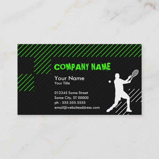 Tarjeta De Visita vértices de tenis (Anverso)