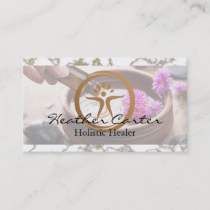 Tarjeta De Visita Vertiendo aceites aromáticos esenciales Logotipo