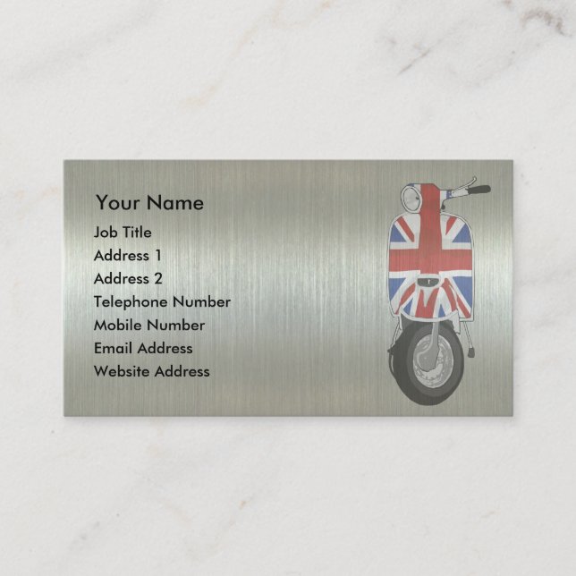 Tarjeta De Visita Vespa metálica del efecto UJ (Anverso)