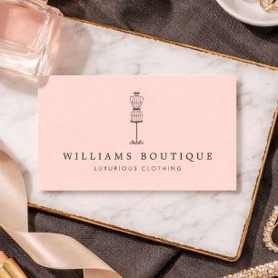 Tarjeta De Visita Vestido Antiguo Formulario Boutique Rubor