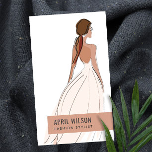 TARJETA DE VISITA VESTIDO BRIDAL DEL BODA BLANCO DE MARFIL BLANCO