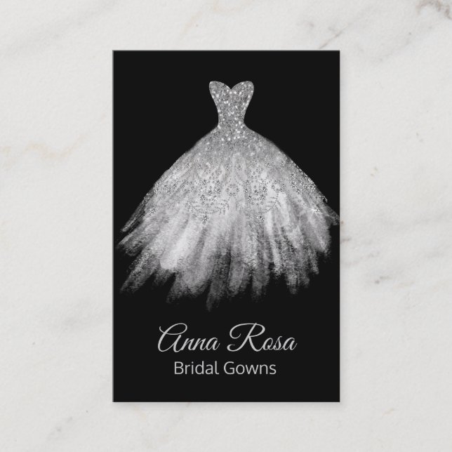 Tarjeta De Visita *~* Vestido de Boda de eventos de novia con traje  (Anverso)