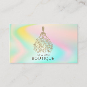 Tarjeta De Visita Vestido de brillo ombre moderno elegante