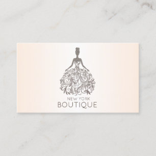 Tarjeta De Visita Vestido Glitter Moderno Elegante