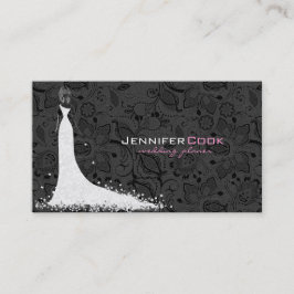 Tarjeta De Visita Vestido negro y blanco Boda y encaje vintage 2