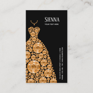 Tarjeta De Visita Vestidos con traje de vidrio Diamond Glam