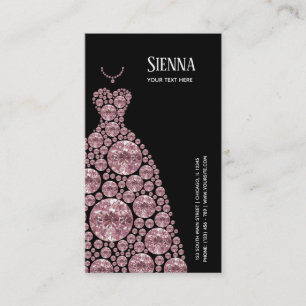 Tarjeta De Visita Vestidos con traje de vidrio Diamond Glam
