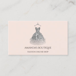 Tarjeta De Visita Vestir logotipo Moda Boutique Online Tienda GraySi