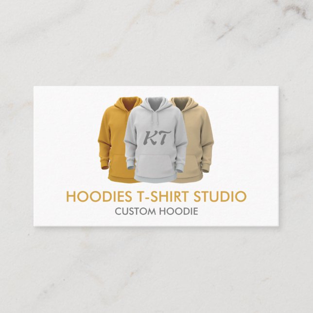Tarjeta De Visita Vestir ropa sudadera Personalizado Hoodies (Anverso)