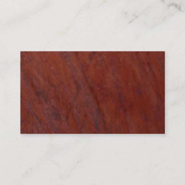 Tarjeta De Visita veta de madera sobre veta de madera (Anverso)