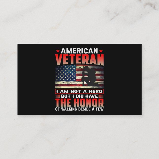 Tarjeta De Visita Veterano americano: El honor 38 (Anverso)