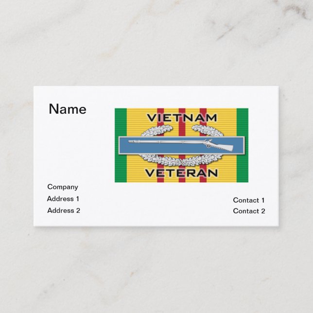 Tarjeta De Visita Veterano del CIB Vietnam (Anverso)