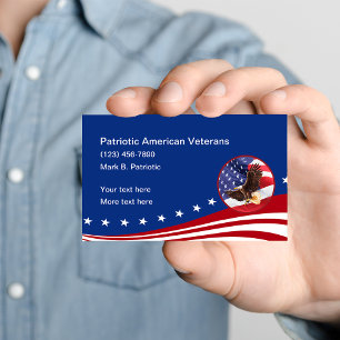 Tarjeta De Visita Veteranos Patrióticos Estadounidenses Que Sirviero