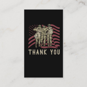 Tarjeta De Visita Veteranos soldados orgullosos de la bandera estado