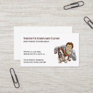 Tarjeta de visita veterinaria
