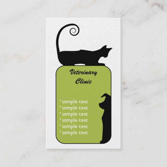 Tarjeta de visita veterinaria (Anverso)